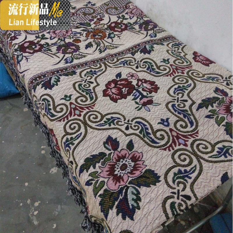 立马发货棉线毯沙发巾老式针织毛毯单人床单野餐毯郊游毯 三维工匠高清大图