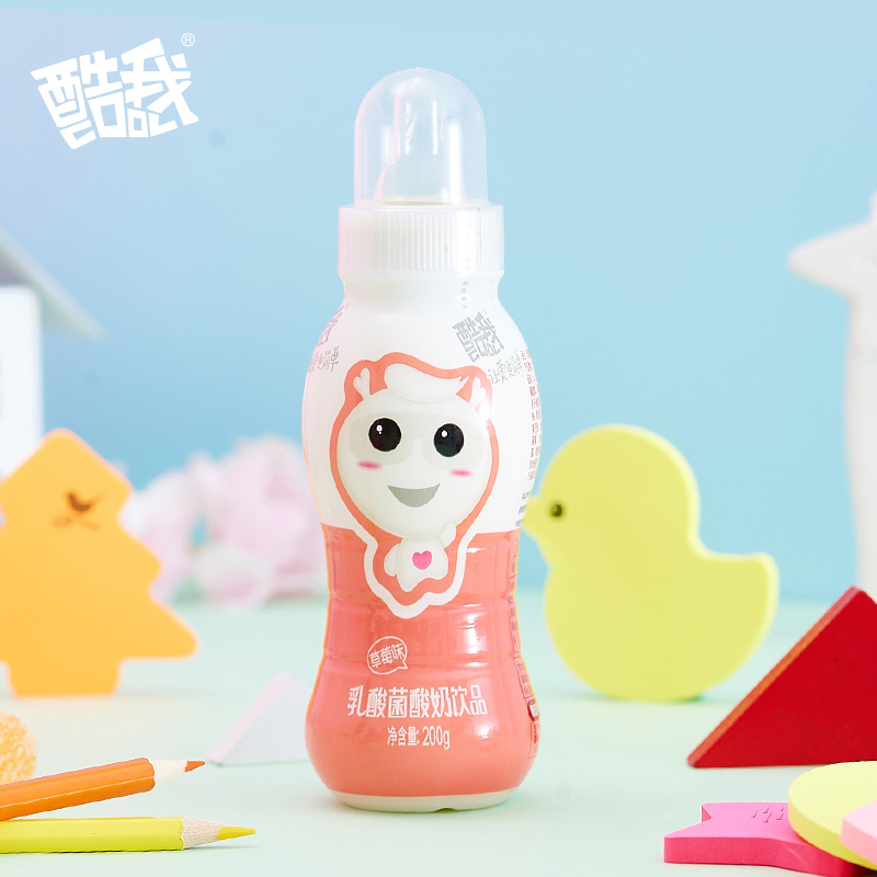 酷我 乳酸菌酸奶饮品 草莓味 200g*20瓶