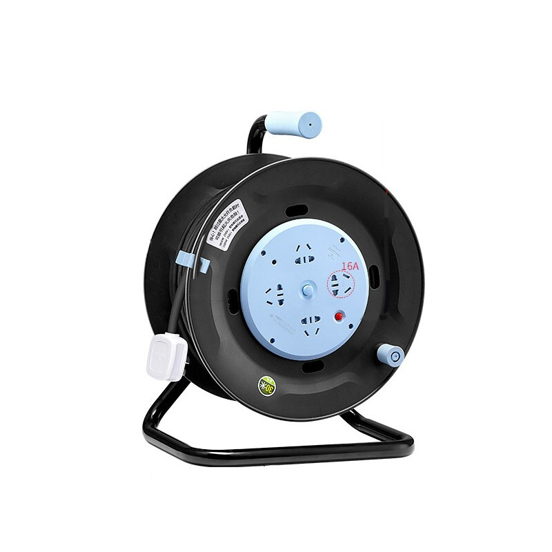 公牛(bull)过载保护16a大功率电缆卷盘插座/插排 gn-804d 4位总控30米