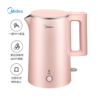 美的(Midea) 烧水壶 SH15E516 电热水壶304不锈钢1.5L容量-(单个装)