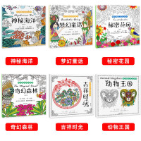 秘密花园填色书全6册成人解压填色书手绘涂色书 我的神秘花园绘画图画本 梦幻童话彩绘本暑假寒假绘画减压画册填色书