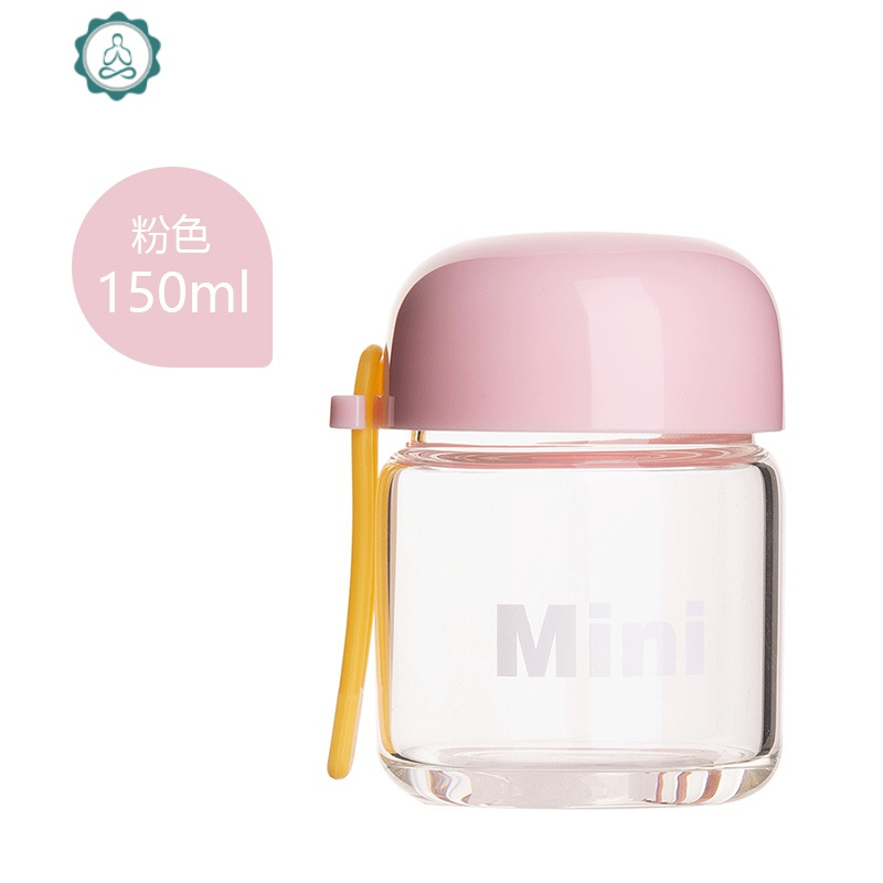 小巧可爱玻璃杯韩版便携迷你水杯女学生创意随手杯小号杯子150ml 封后 蓝色