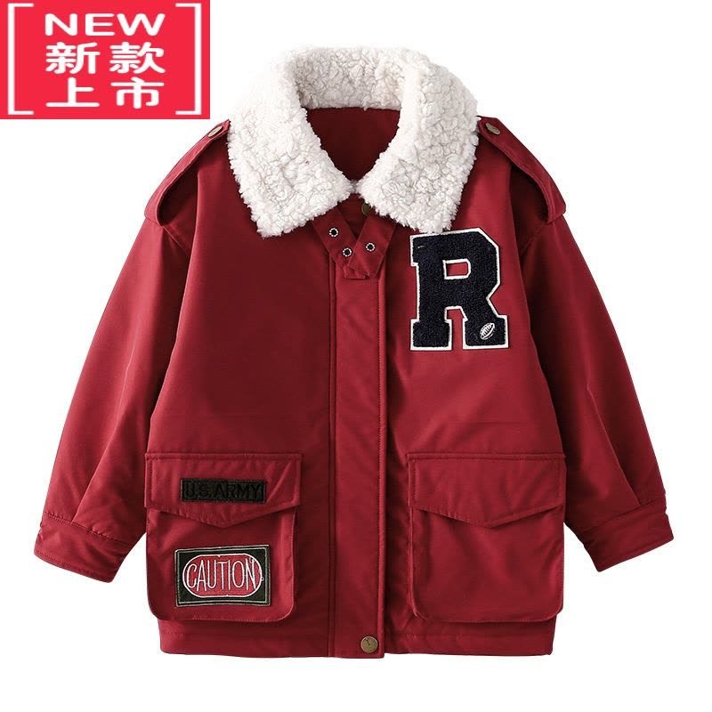 可莉允女童秋冬装羽绒棉衣外套2022新款洋气10大童儿童装羊羔毛棉服加厚图片