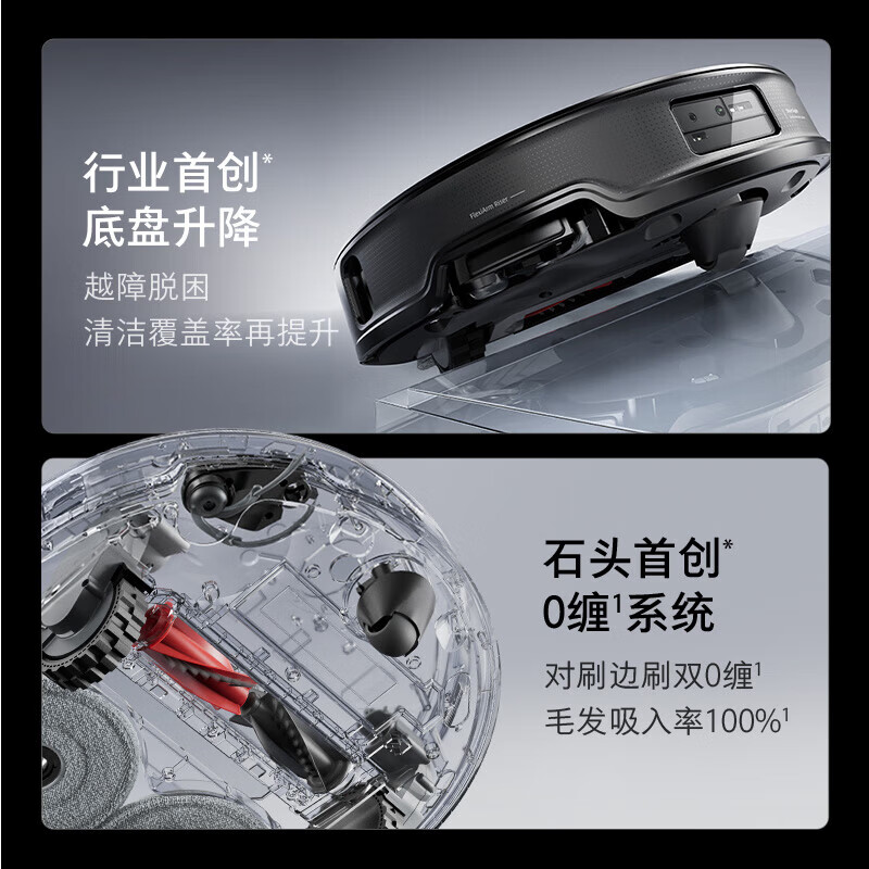 石头(roborock)扫地机器人扫拖一体 自动集尘热水洗拖布擦地拖地洗地机吸尘器 G20S Ultra 自动上下水版高清大图