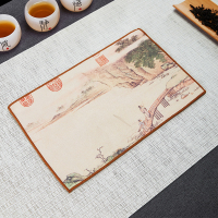墨韵19*29[访友] 茶巾茶布吸水高档茶垫茶席桌布长条茶艺毛巾中式禅意茶台养壶茶具