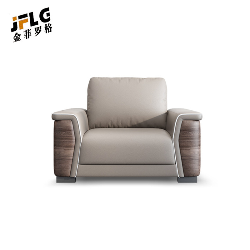 金菲罗格办公沙发现代商务洽谈茶几组合 双人位沙发高清大图