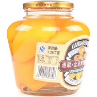 连联北京黄桃罐头1.25kg 黄桃罐头 水果罐头 开盖即食