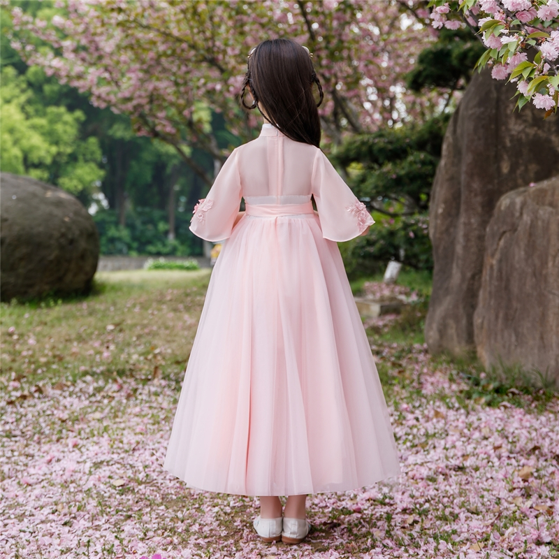小女孩汉服女童夏装仙女裙抖音齐襦裙夏季儿童古装雪纺短袖连衣裙