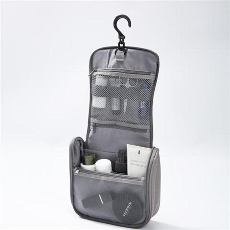 无印良品化妆包便携旅行女士防水洗漱包吊挂式小包可悬挂收纳袋灰色