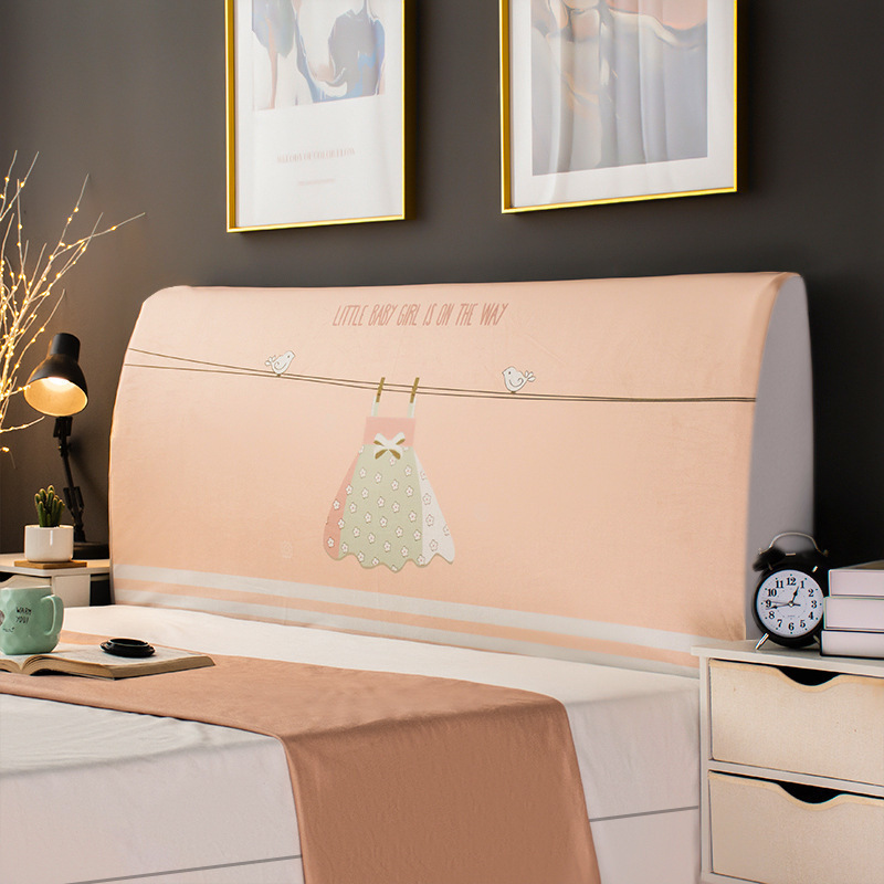 床头套罩北欧风格全包通用防尘软包保护床靠背简约现代木 风中的裙子 高度50-65*长度200cm通用款