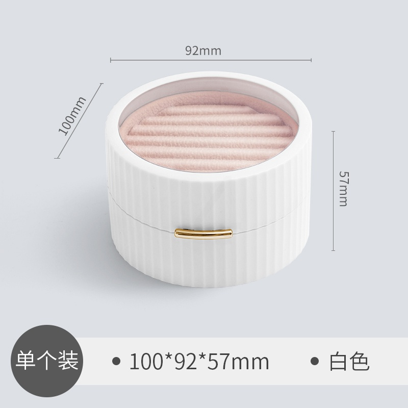 白色 ins风多功能便携精致首饰饰品盒项链盒手镯耳环耳钉戒指收纳盒子