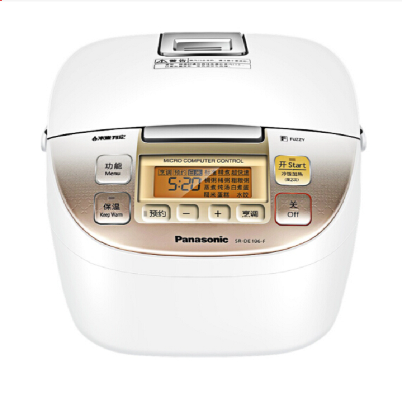 松下(Panasonic) 备长炭 电饭煲 智能烹饪 可预约 电饭锅 5升 SR-DE186-F