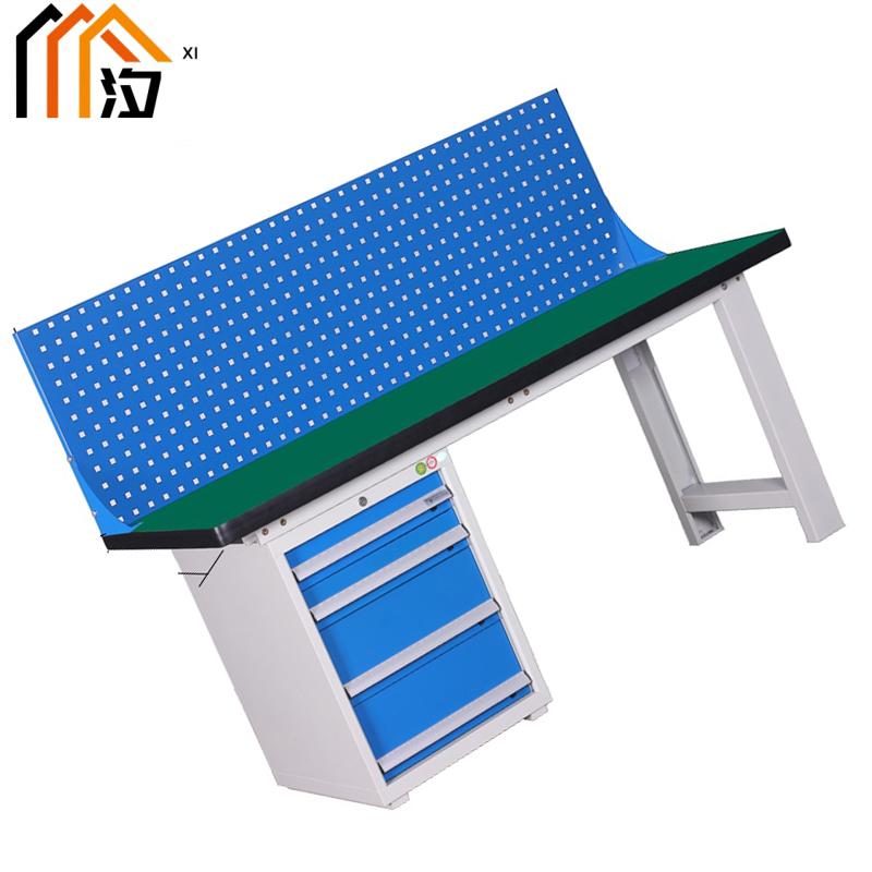 汐防静电钳工工作台 钳工桌150cm张高清大图