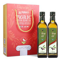 阿格利司希腊原装进口纯正橄榄油500ml*2瓶食用油礼盒装