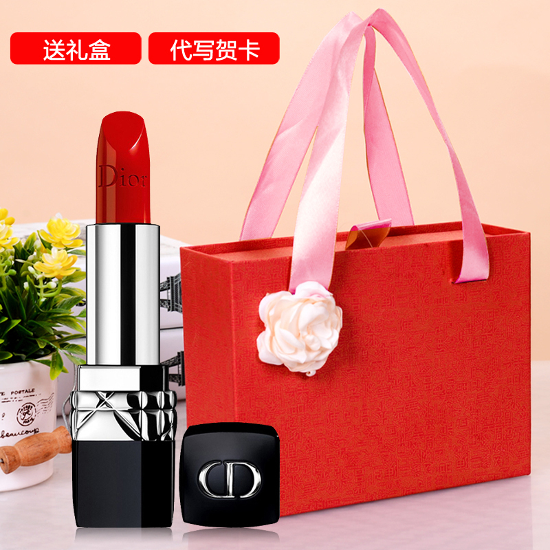 Dior迪奥口红 烈艳蓝金魅惑粉漾闪亮女士不掉色 烈焰蓝金3.5g #999滋润版 显色 不易脱妆