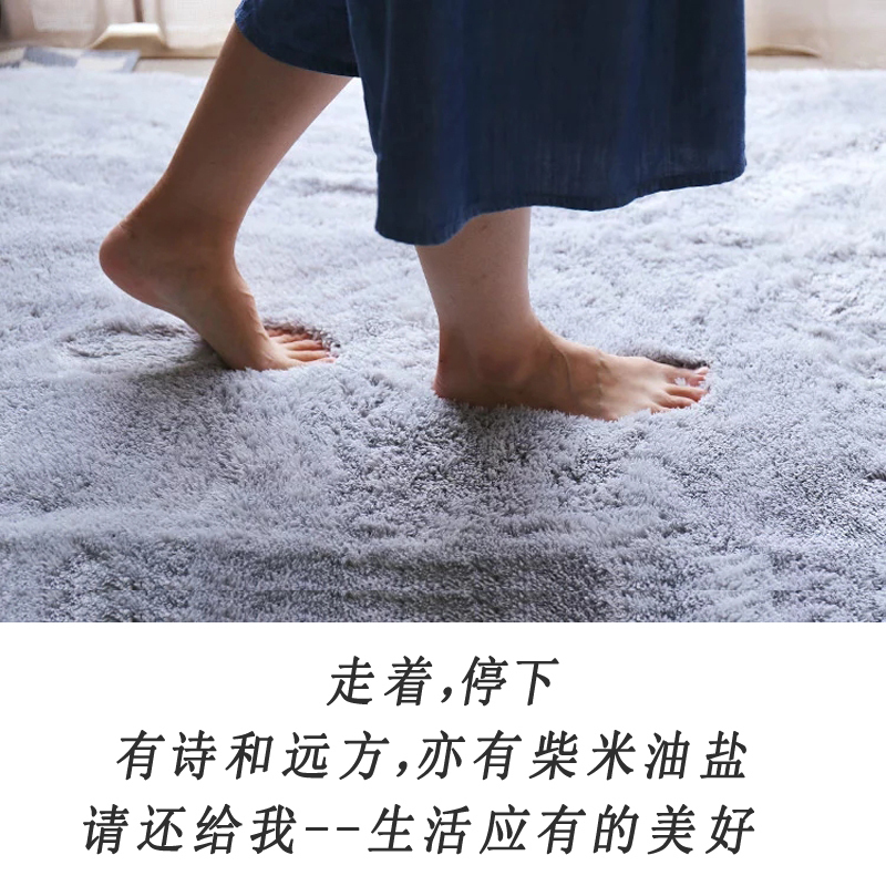 美帮汇加厚地毯卧室简约现代公主房间地毯垫床边客厅茶几垫满铺飘窗