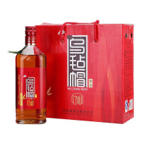 乌毡帽U6竹雕特型半干黄酒480ml*6瓶 整箱装