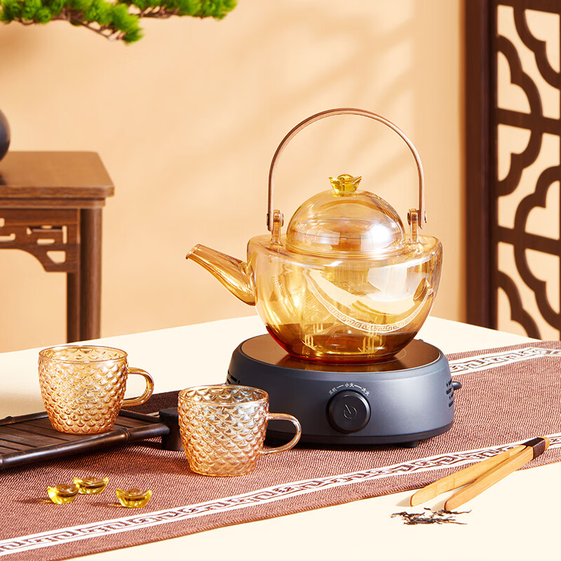 共禾京品 ZFWACOM230046 招财进宝一壶两杯茶具礼盒高清大图