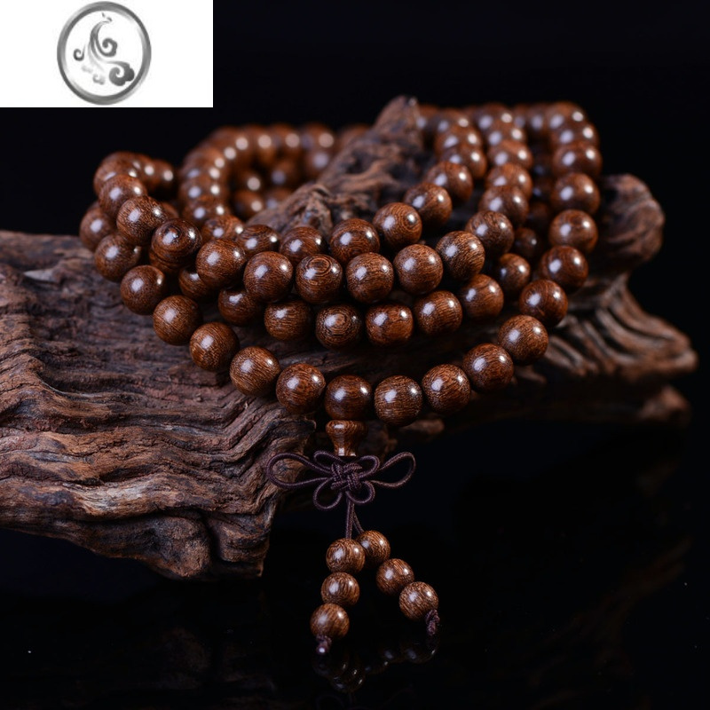 jimi金丝檀木手串金丝楠木108佛珠乌木阴沉木手链男女情侣手链