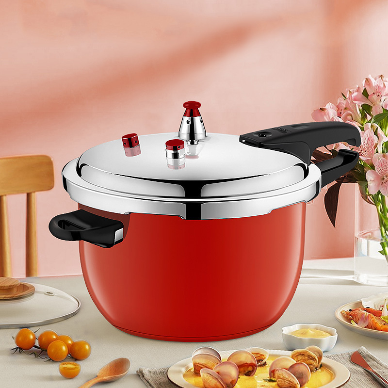 双喜304不锈钢小型家用燃气电磁炉通用迷你 高压锅