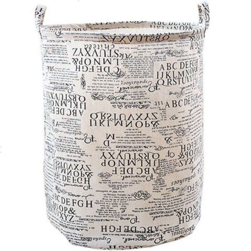 新疆帆布防水脏衣篮儿童玩具浴室脏衣桶杂物收纳筐家用布艺脏衣篓 大号粉熊40*50图片