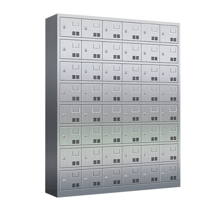 凌迪星不锈钢餐盘柜1800*1430*300mm(48门)台高清大图