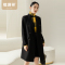 恒源祥西装风衣外套女中长款长袖秋季新款气质英伦风双排扣西服
