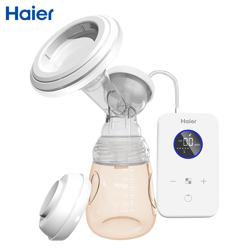 海尔(Haier)电动吸奶器 单边吸乳器 锂电池可充电式吸乳器静音挤奶器待产包 XN/MD-HB201