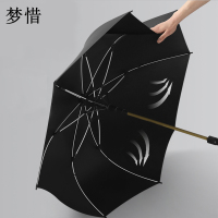 梦惜 半自动全纤维伞布 黑胶布 橡胶漆弯柄 晴雨伞YF-L2023005/把