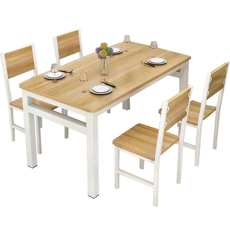 汐食堂餐桌1.4米桌+4椅套高清大图