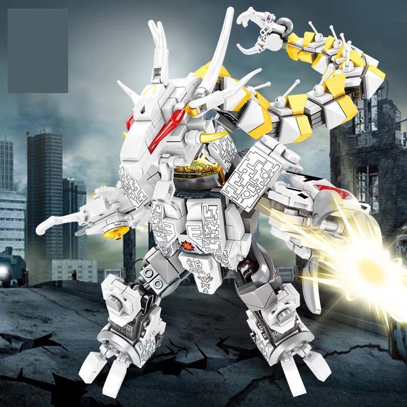 森宝108623 宇宙英雄奥特曼正版加拉特隆怪兽男孩小颗粒积木玩具