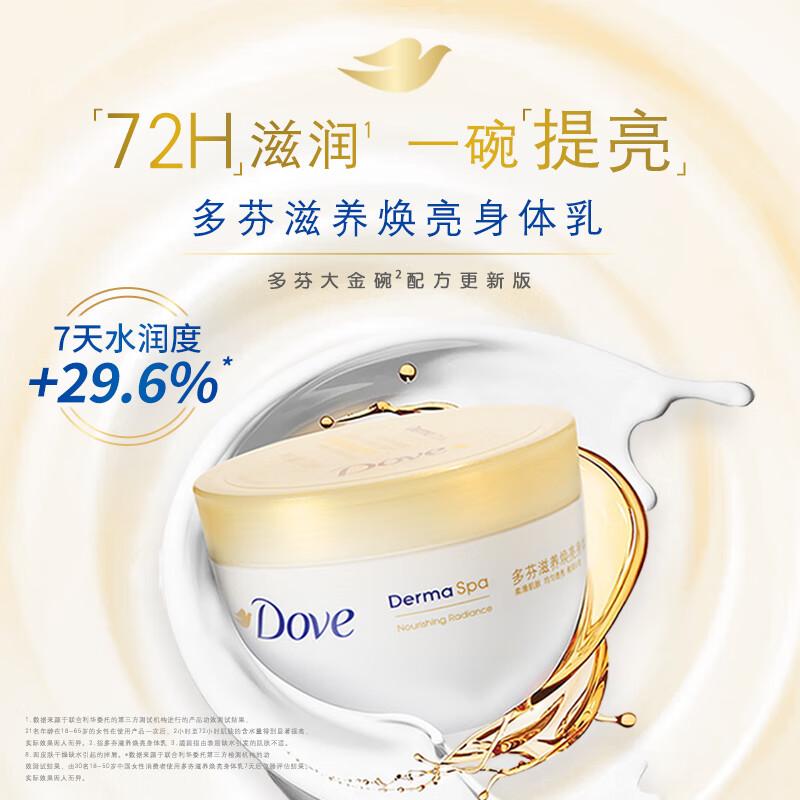 多芬(Dove) 大金碗 滋养透亮身体乳300ml 保湿滋润香体补水润肤l高清大图