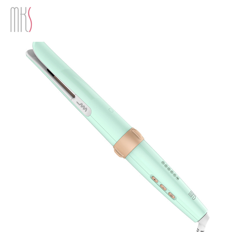 美克斯(MKS)自动卷发器NV8612 电卷棒 电动旋转直卷两用 干湿两用夹板懒人大卷烫发器陶瓷卷发棒美发器绿色