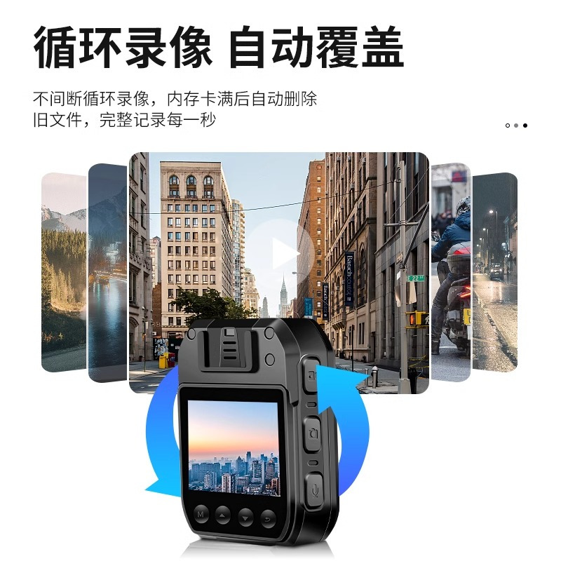 高清夜视记录仪 胸前佩戴随身专业执勤现场工作器仪 4K清增透夜视版 4K高清增适夜视版+128G[续航18小时]高清大图