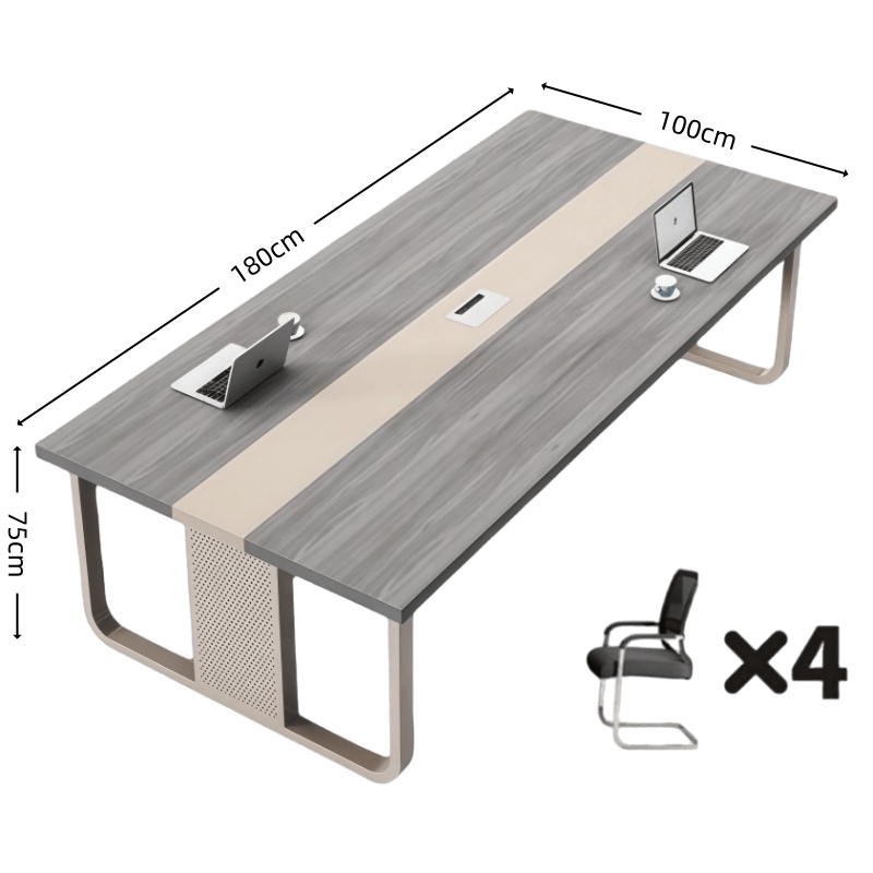 亿洛莱 洽谈桌+4椅 1.8m 套高清大图