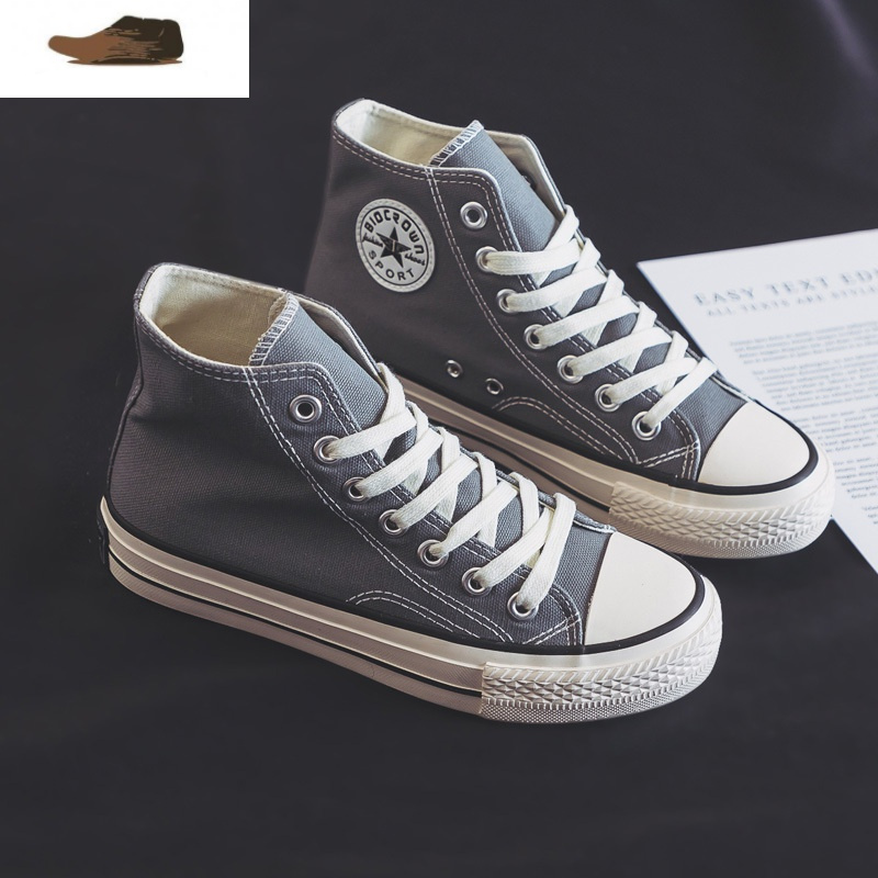 ideamini女士圆头单鞋597504448382 ideamini2021春季新款高帮帆布鞋