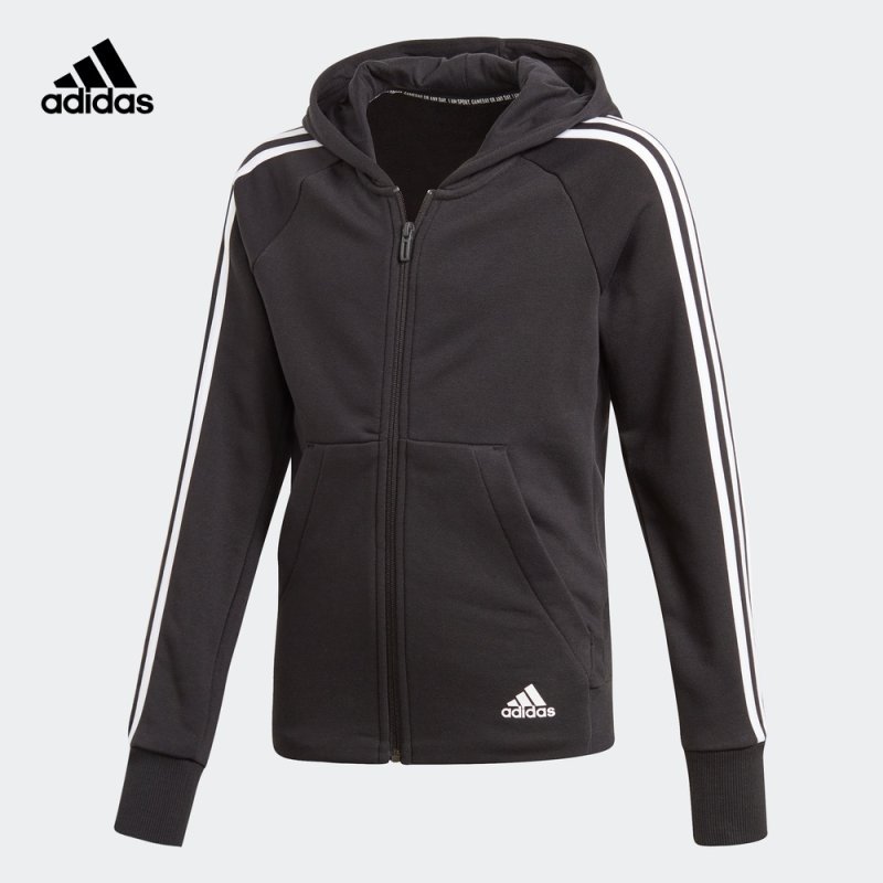 Adidas阿迪达斯外套童装2020春季新款连帽防风保暖运动夹克DV0316