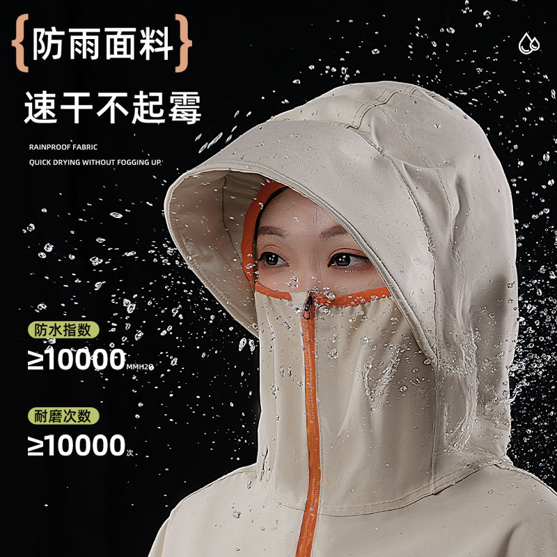 正雨雨衣电动摩托车骑行雨衣加大加厚长款全身防暴雨女款单人雨披9063高清大图