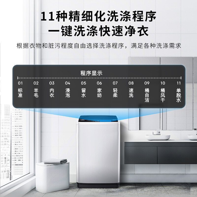 创维(Skyworth)8公斤波轮洗衣机 量衣进水家用全自动洗衣机 小家租房洗衣机波轮