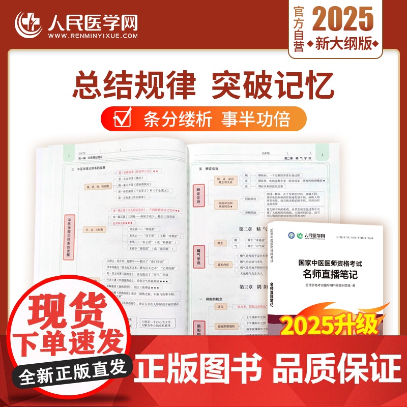 人民医学网2025年中医执业医师资格考试名师直播笔记笔试教材中医助理医师核心考点精讲思维导图备考资料可搭人卫教高清大图