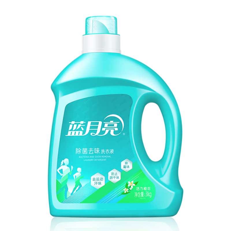 蓝月亮 洗衣液橙花香 除菌>99.9%去霉味阴干味活力 3kg1瓶+500g×6袋补充装