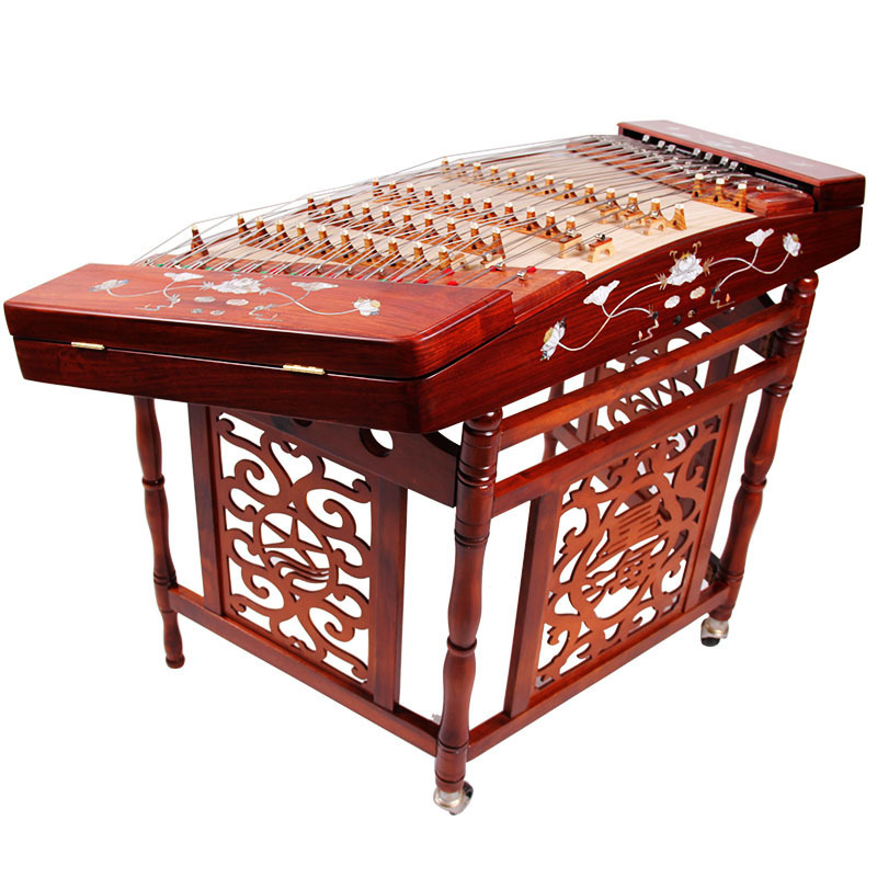 海伦hailun扬琴乐器专业402花梨贝雕扬琴一级大果紫檀材质8623la视频