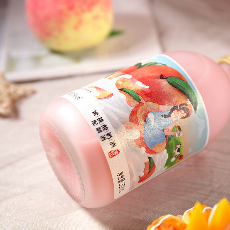 通明山水果酒网红高颜值微醺蜜桃酸奶味6度318ml单瓶装