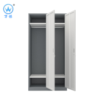 <万保>钢制更衣柜 办公家具 拆装两门更衣柜 员工宿舍 带锁储物柜