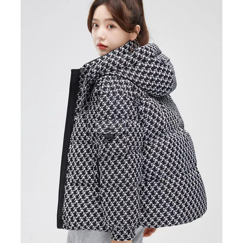 羽绒棉棉衣棉服女2024新款冬季加厚连帽时尚百搭保暖洋气显瘦短款高清大图