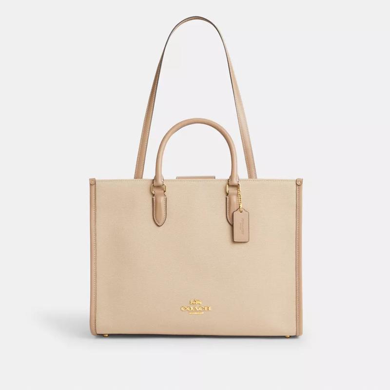 COACH 多功能女式彩色拼接托特包轻便舒适随身携带