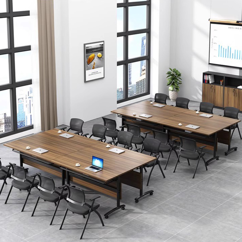 质凡折叠培训桌可移动拼接条桌1400*500*750高清大图