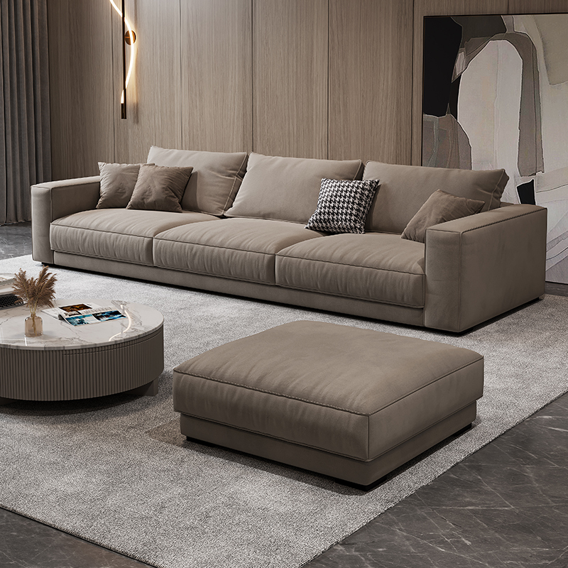 梵宜现代简约意式轻奢异形转角沙发baxter羽绒布艺沙发客厅家具