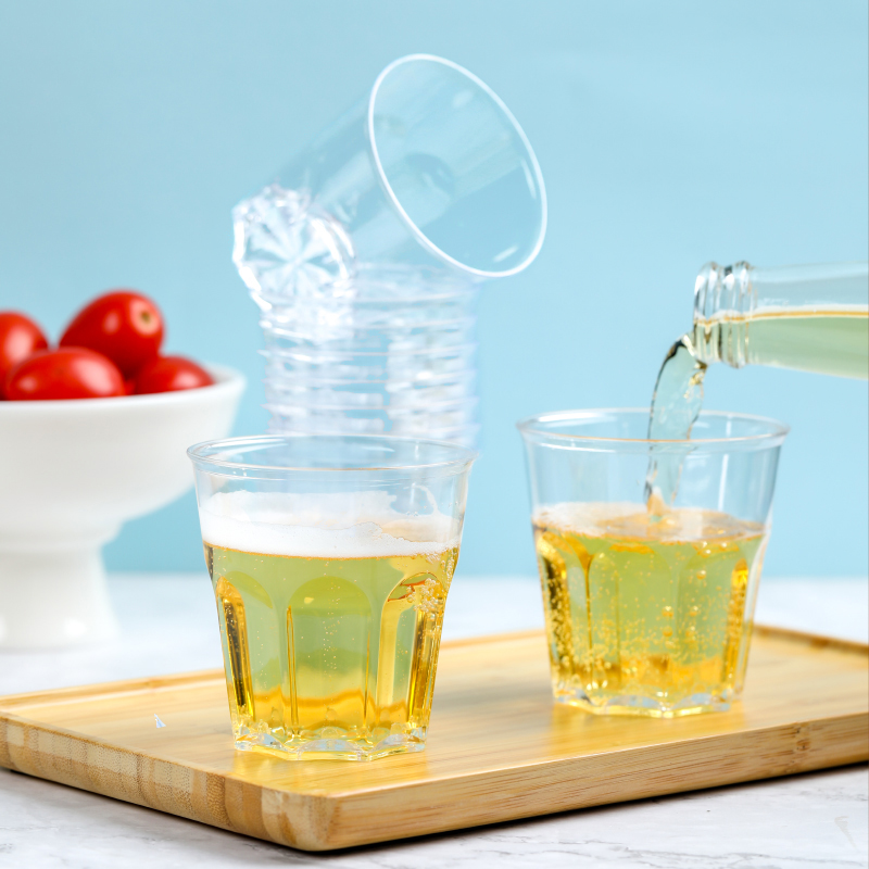 芳草地一次性杯子3G6071硬塑料杯1750ml*500只航空杯饮料杯水杯八角杯招待茶杯高清大图