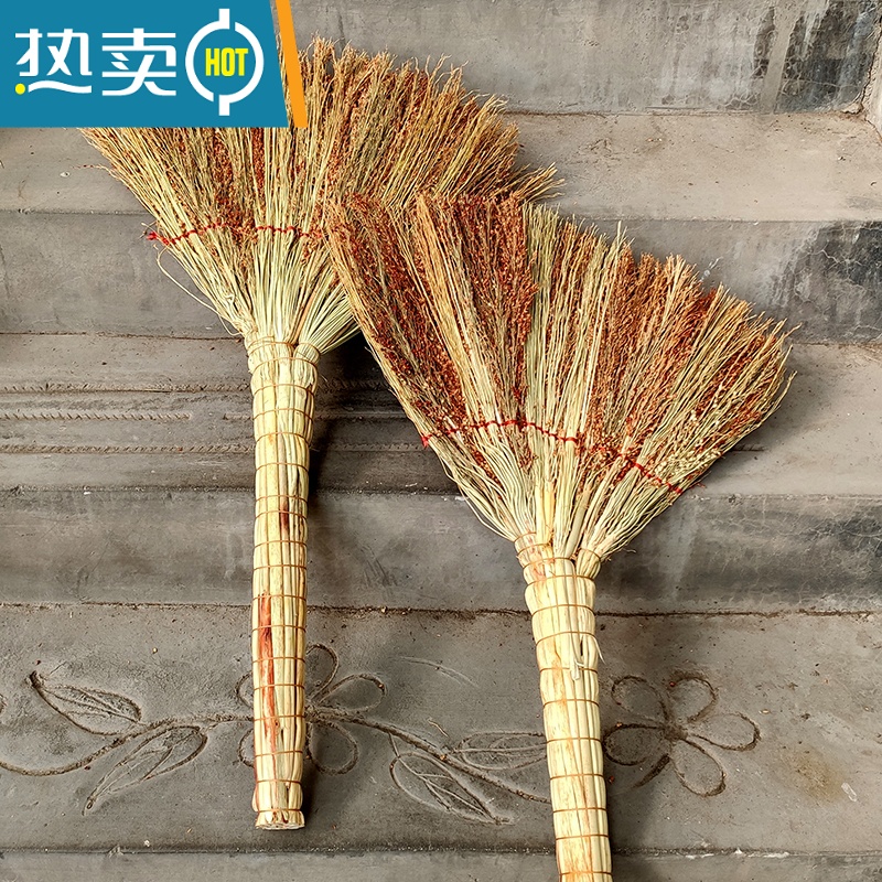 敬平扫把单个家用老式扫地笤帚不沾头发糜子农村高粱苗扫把扫帚高清大图